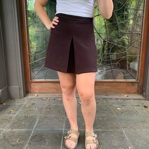 Zara Basic red spandex a-line skirt with pleat